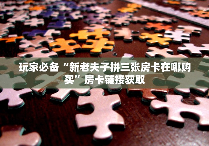 玩家必备“新老夫子拼三张房卡在哪购买”房卡链接获取